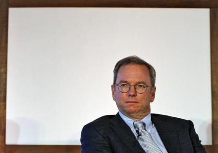 Google Executive Chairman Eric Schmidt attends a function on catalysing tech Start-ups in India by NASSCOM, in New Delhi March 20, 2013. REUTERS/Adnan Abidi