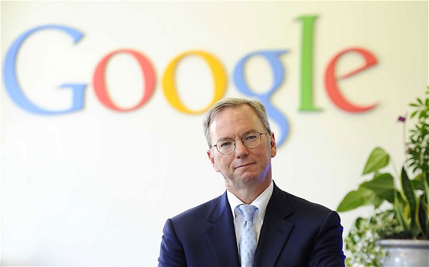 Eric Schmidt, Executive Chairman of Google / via telegraph.co.uk