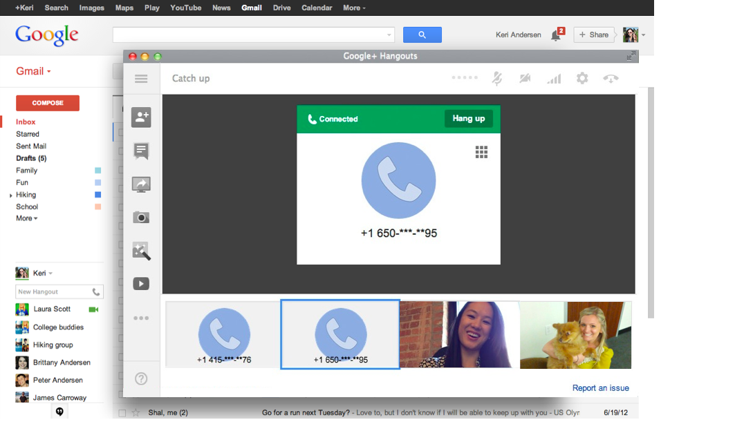 Hangouts-gmail-video call 2