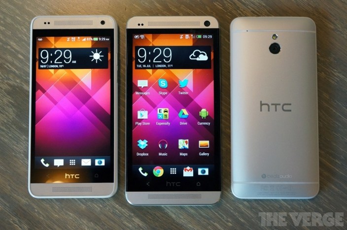 HTC One mini compared to the HTC One