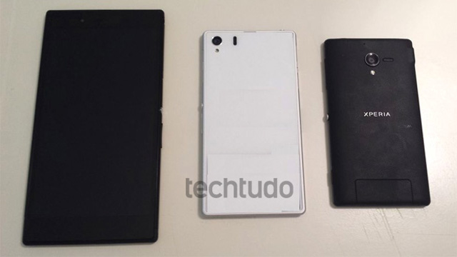 Xperia i1 shown in the centre, between a Z variant and Z Ultra