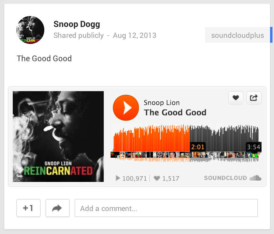 Snoop-Lion-Google+-SoundCloud