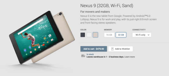 Nexus 9 (32GB, Wi-Fi, Sand) - Devices on Google Play 2015-01-13 09-07-25