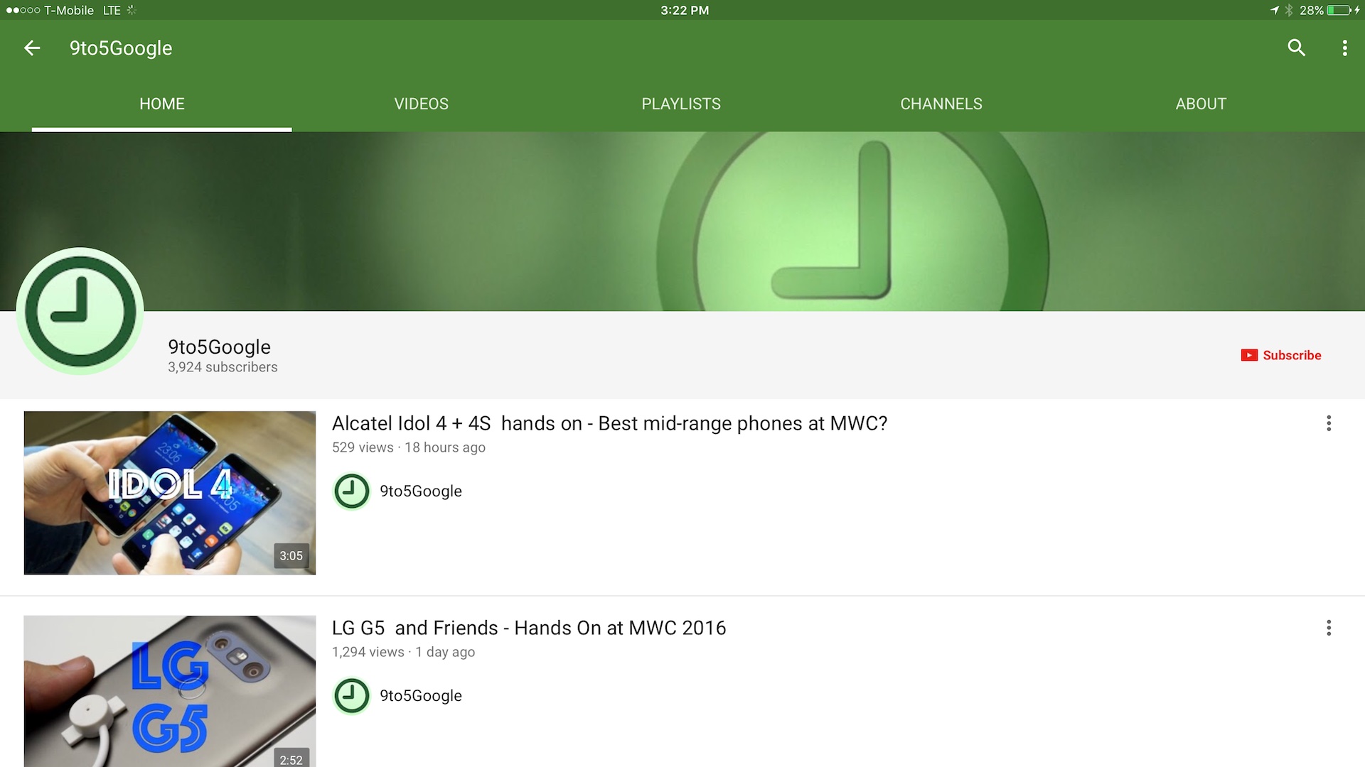 9to5 Google iPad Pro YouTube App