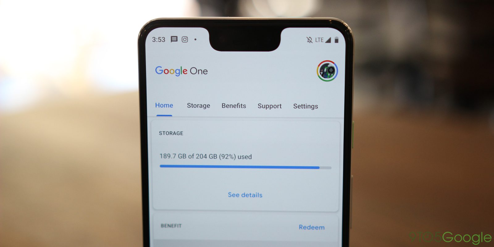 Google One storage