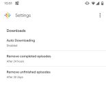 Google Podcasts auto downloading