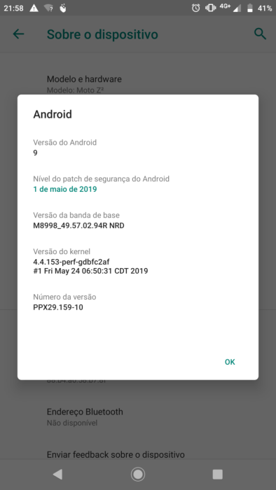 Moto Z2 Force Android Pie update