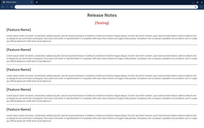 Chrome OS Release Notes app