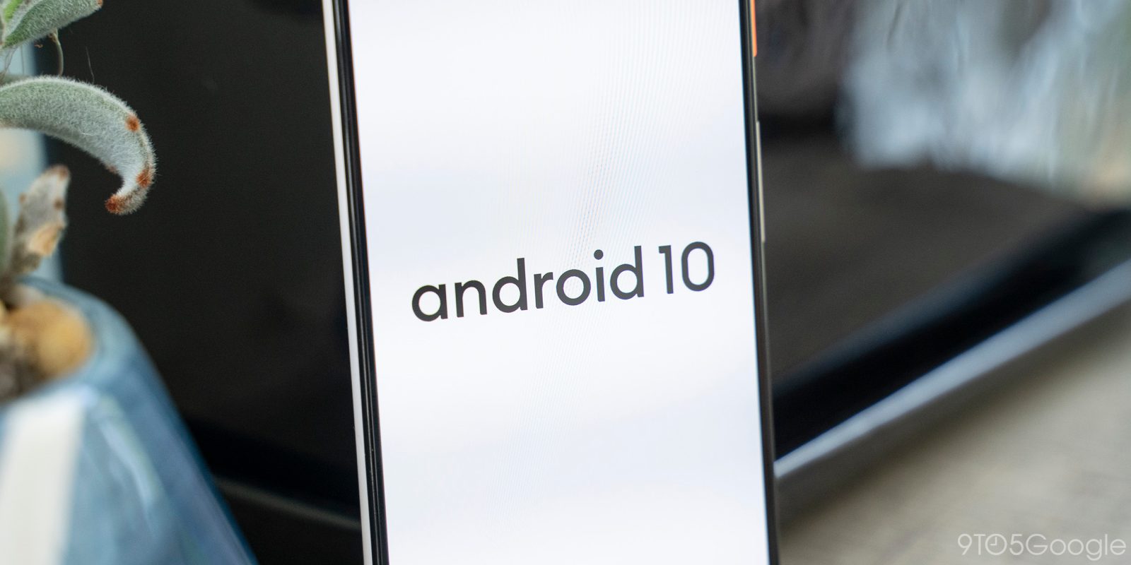 android 10 logo white