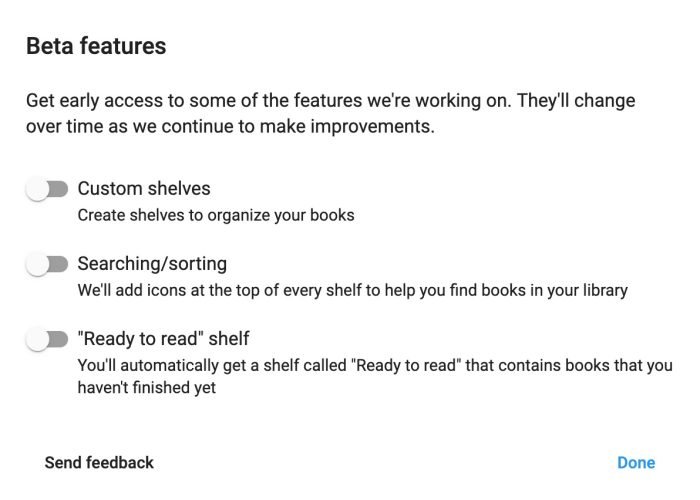 Google Play Books beta