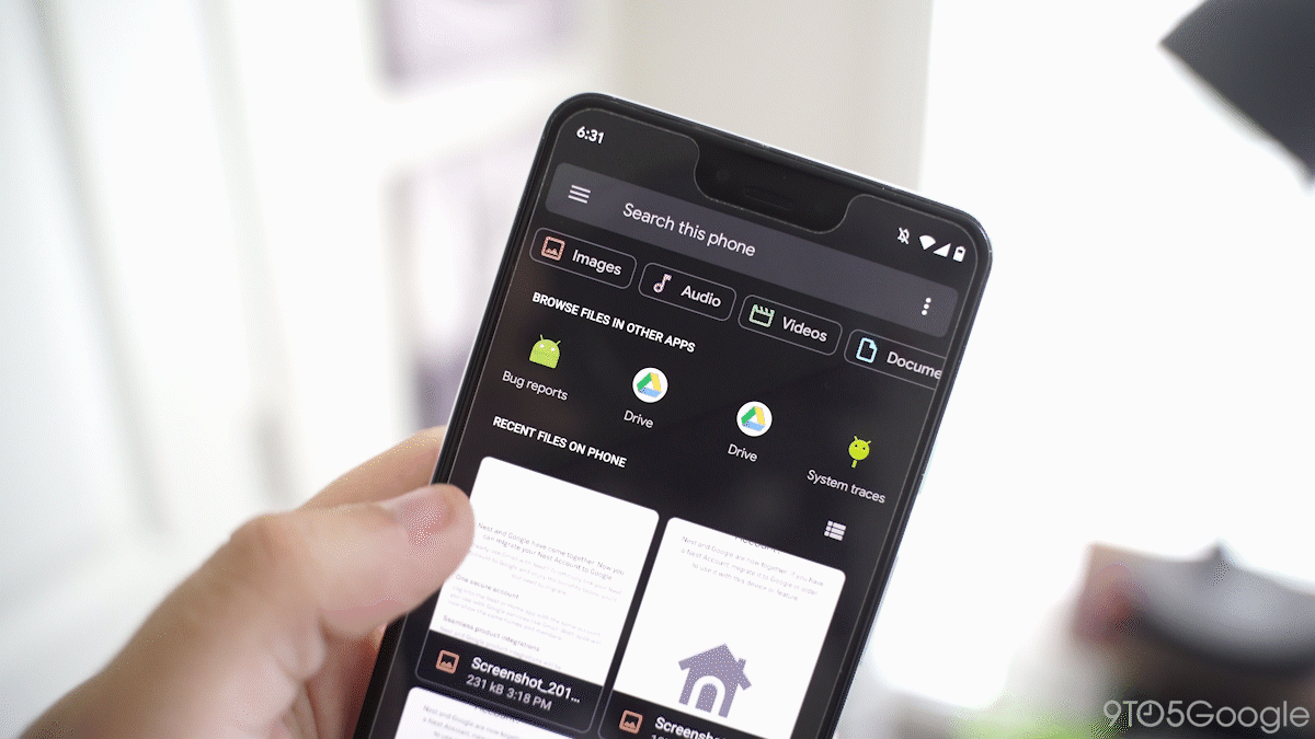 android 10 peeking side menu