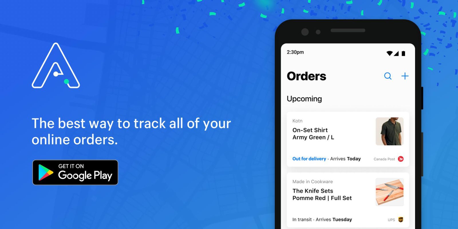 arrive android package tracker