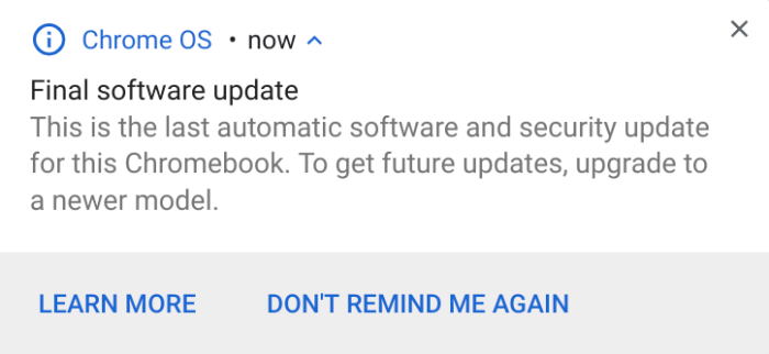 Chrome OS Final Update