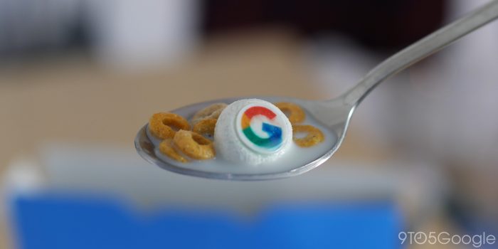 Google Cereal on spoon