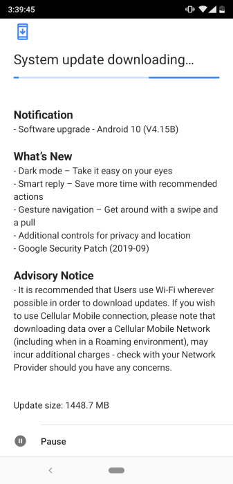 Nokia 8.1 Android 10 OTA file