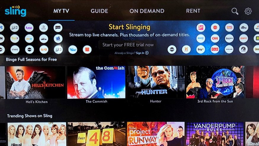 sling tv free content android