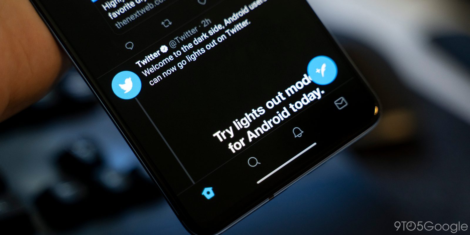Twitter for Android Lights Out dark mode