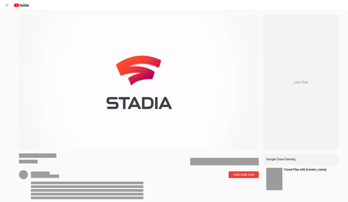 Screenshot of the Crowd Play UI for Stadia.