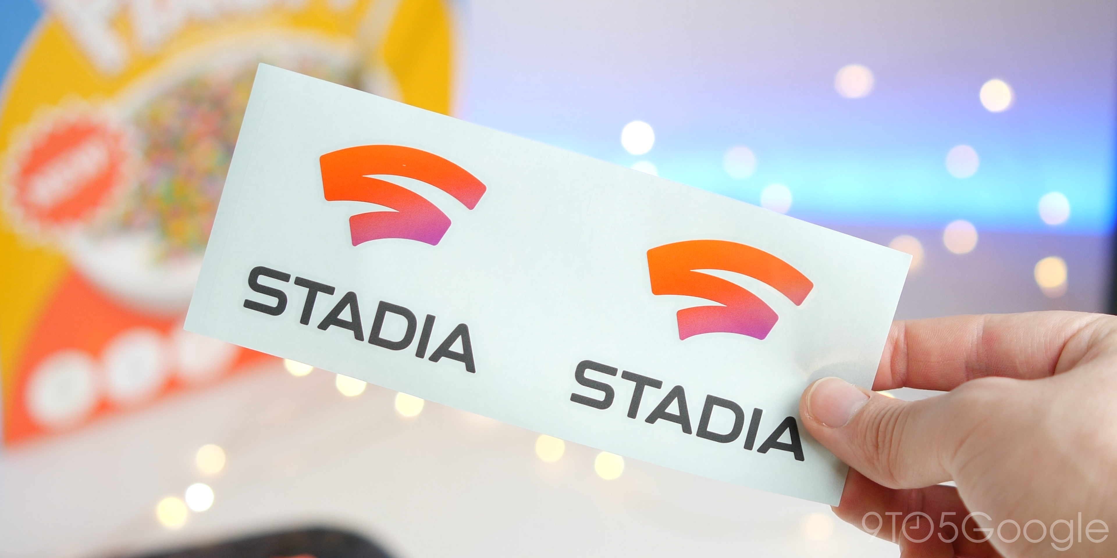 Stadia stickers unboxing