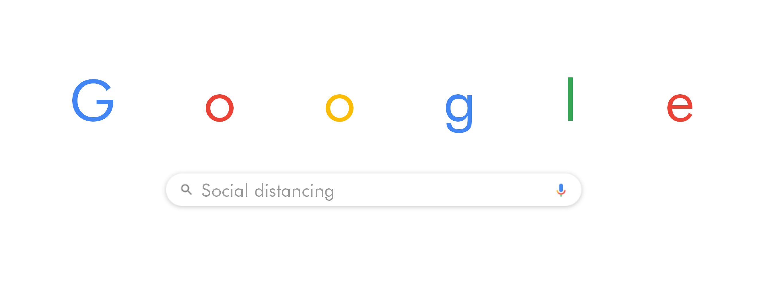 google doodle social distancing concept