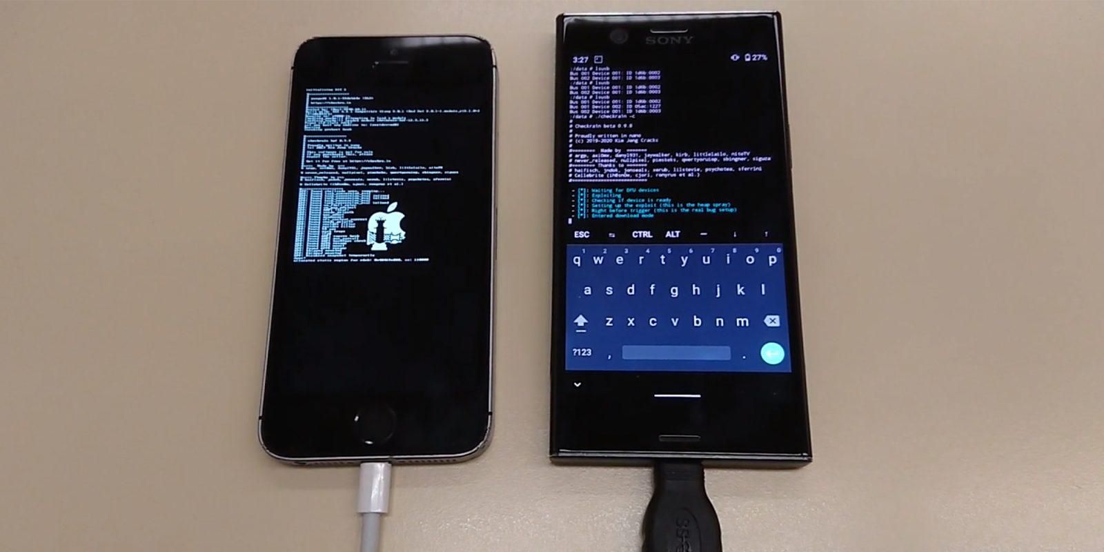 jailbreak iphone with rooted android checkra1n