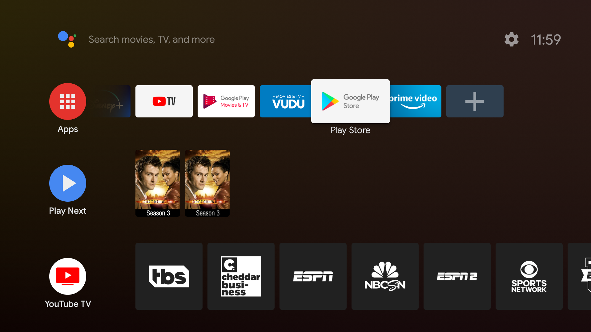 youtube tv android tv channels homescreen