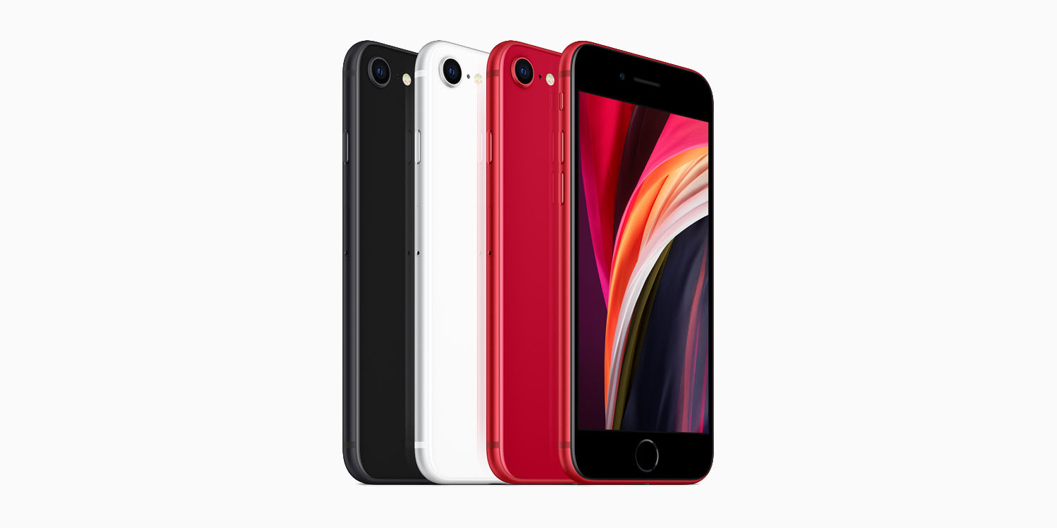 apple iphone se black white red