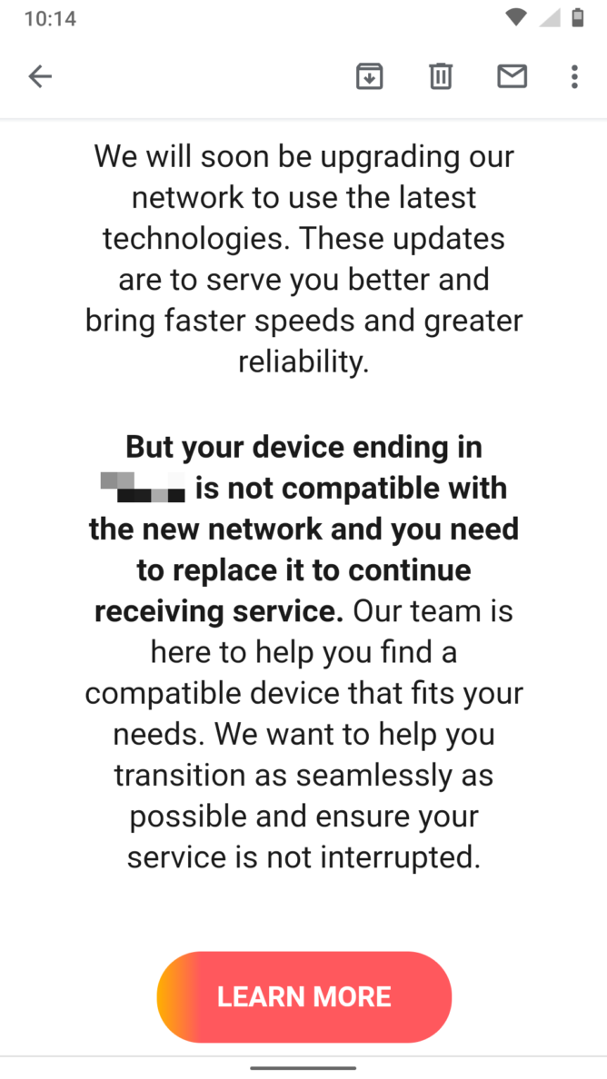 at&t upgrade email