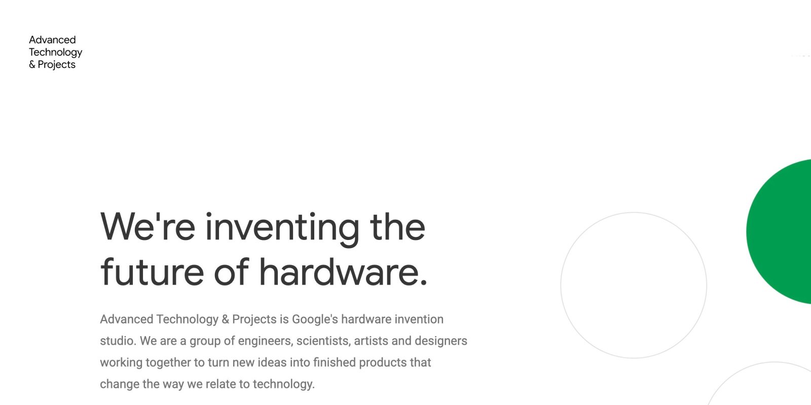 Google hardware ATAP focus