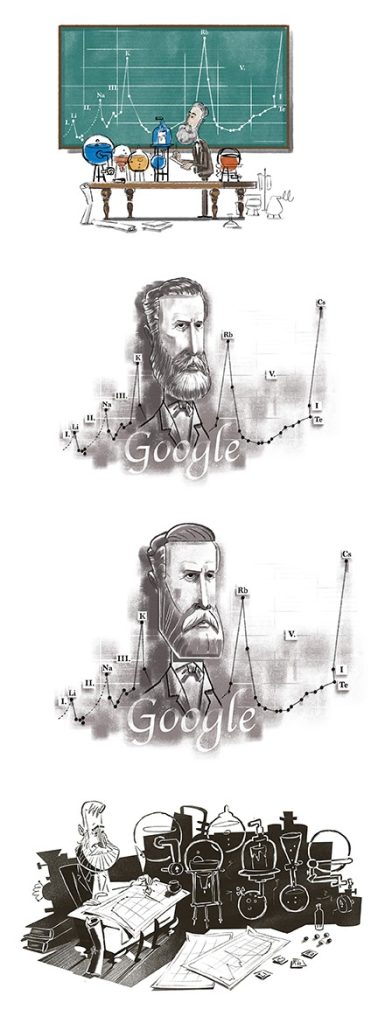 Julius Lothar Meyer Google Doodle concept art