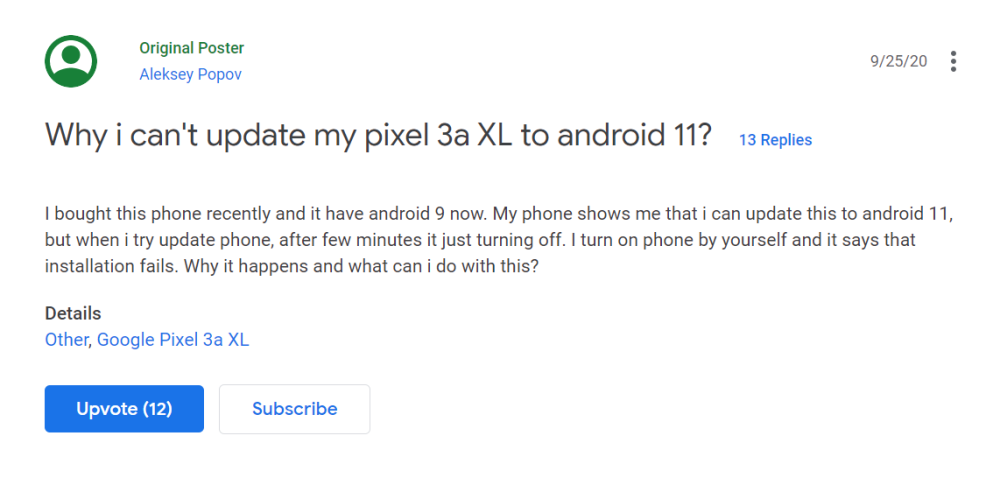 pixel 3a android 11