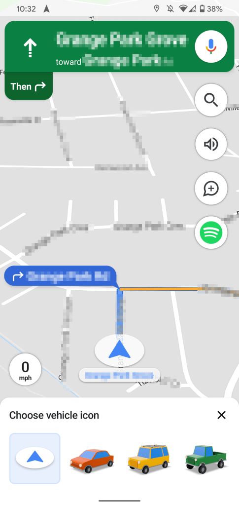 google maps vehicle icon