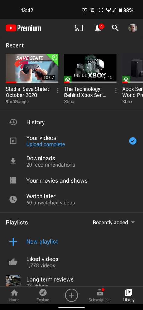 youtube your movies and shows