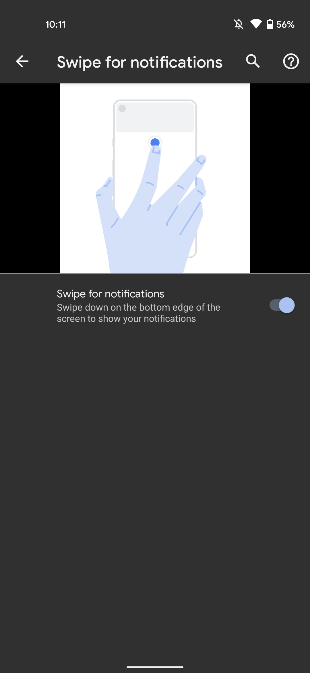 Android 12 notification swipe