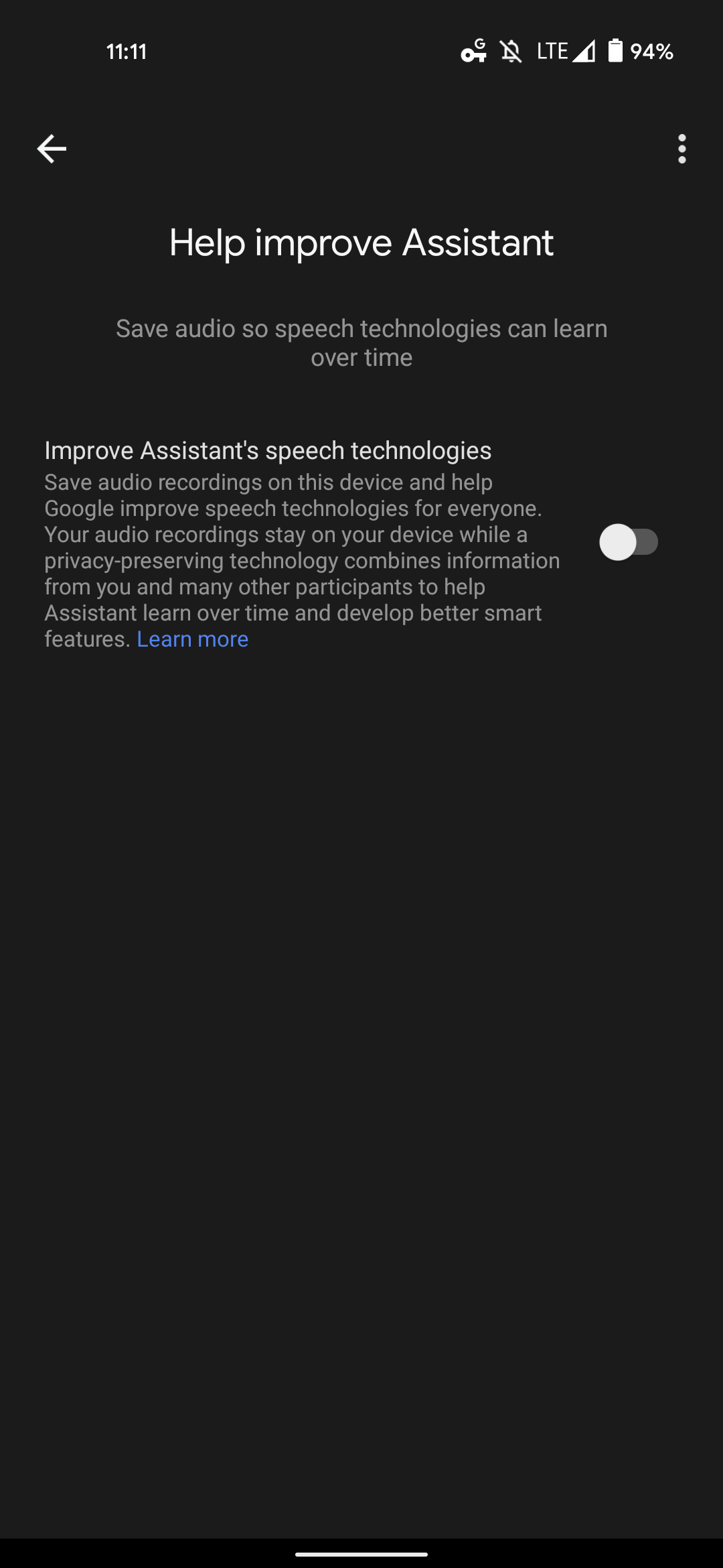 Google Assistant federated learning