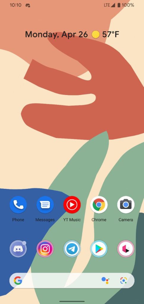 Google Lens icon appearing in Pixel Launcher search bar
