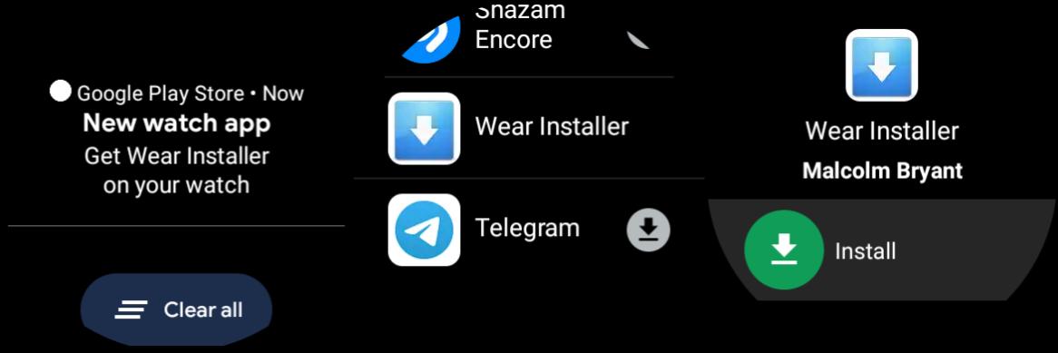 Install Wear OS apps
