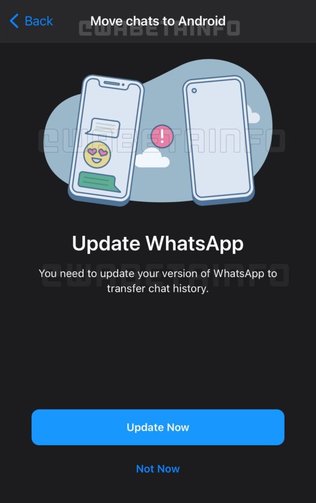 whatsapp chat history migration