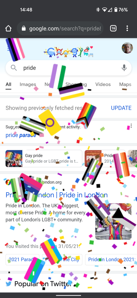 google pride easter egg