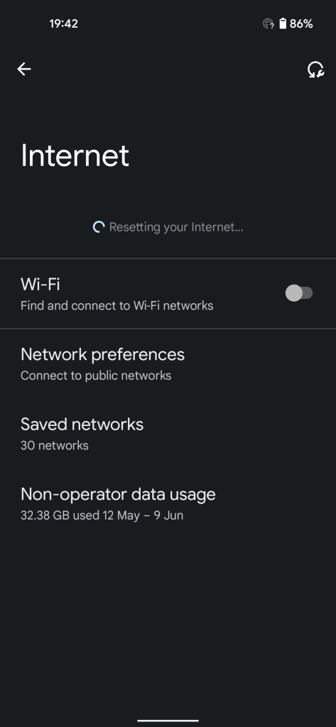 android 12 wi-fi reset