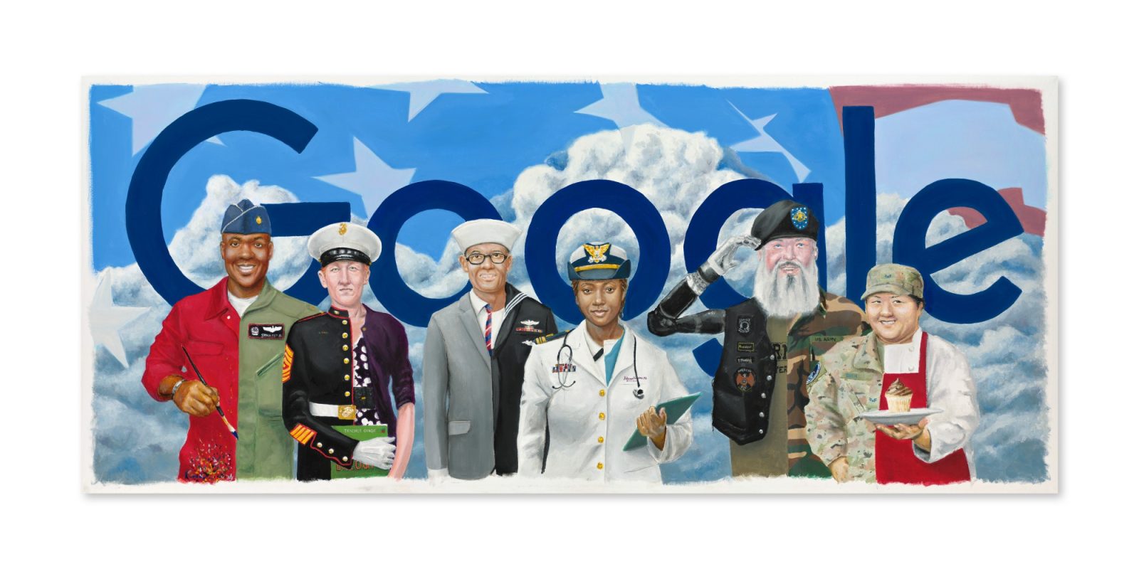 Veterans Day 2021 Google Doodle by Steven Tette