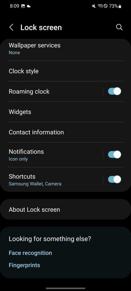 Samsung Galaxy Lock Screen