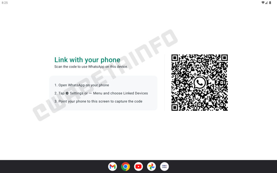 whatsapp android tablet linking