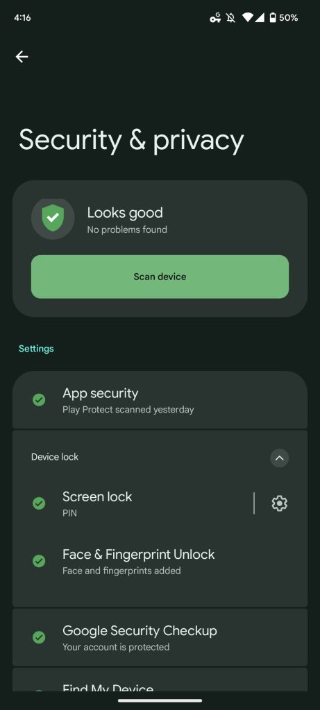 Pixel Security privacy settings
