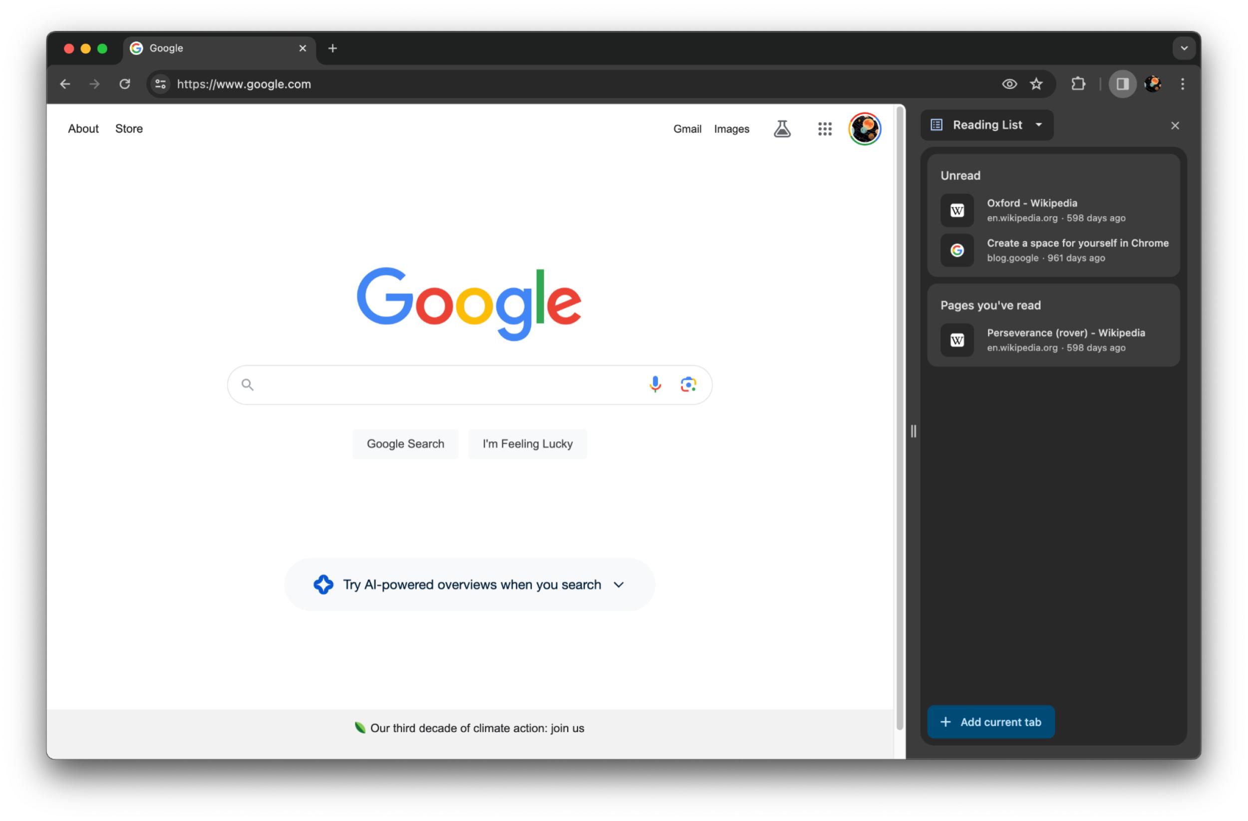 Google Chrome Material You redesign