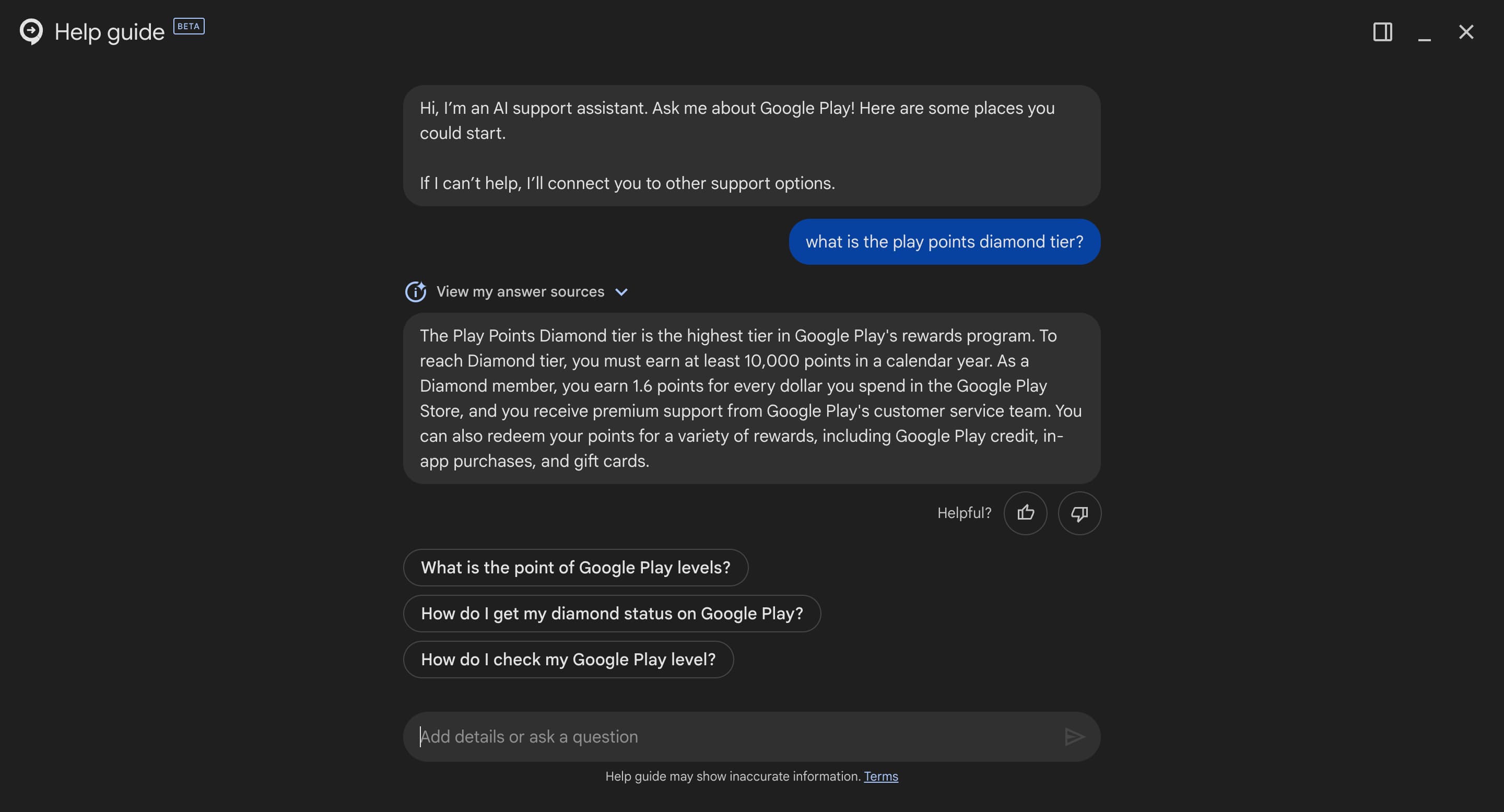 Google AI support assistant